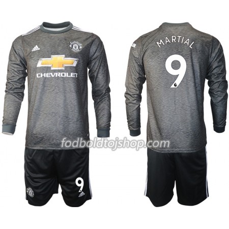 Manchester United Anthony Martial 9 Børn Udebane Fodboldsæt 2020-21 L/S (+ Korte bukser)